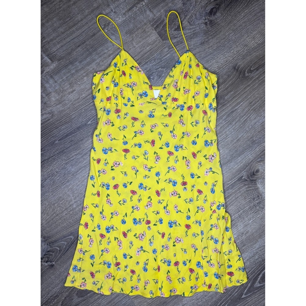 Skylar + Madison‎ Teens Girls Strapless Yellow Floral Mini Dress Size Medium